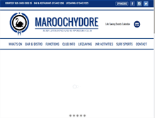 Tablet Screenshot of maroochysurfclub.com.au